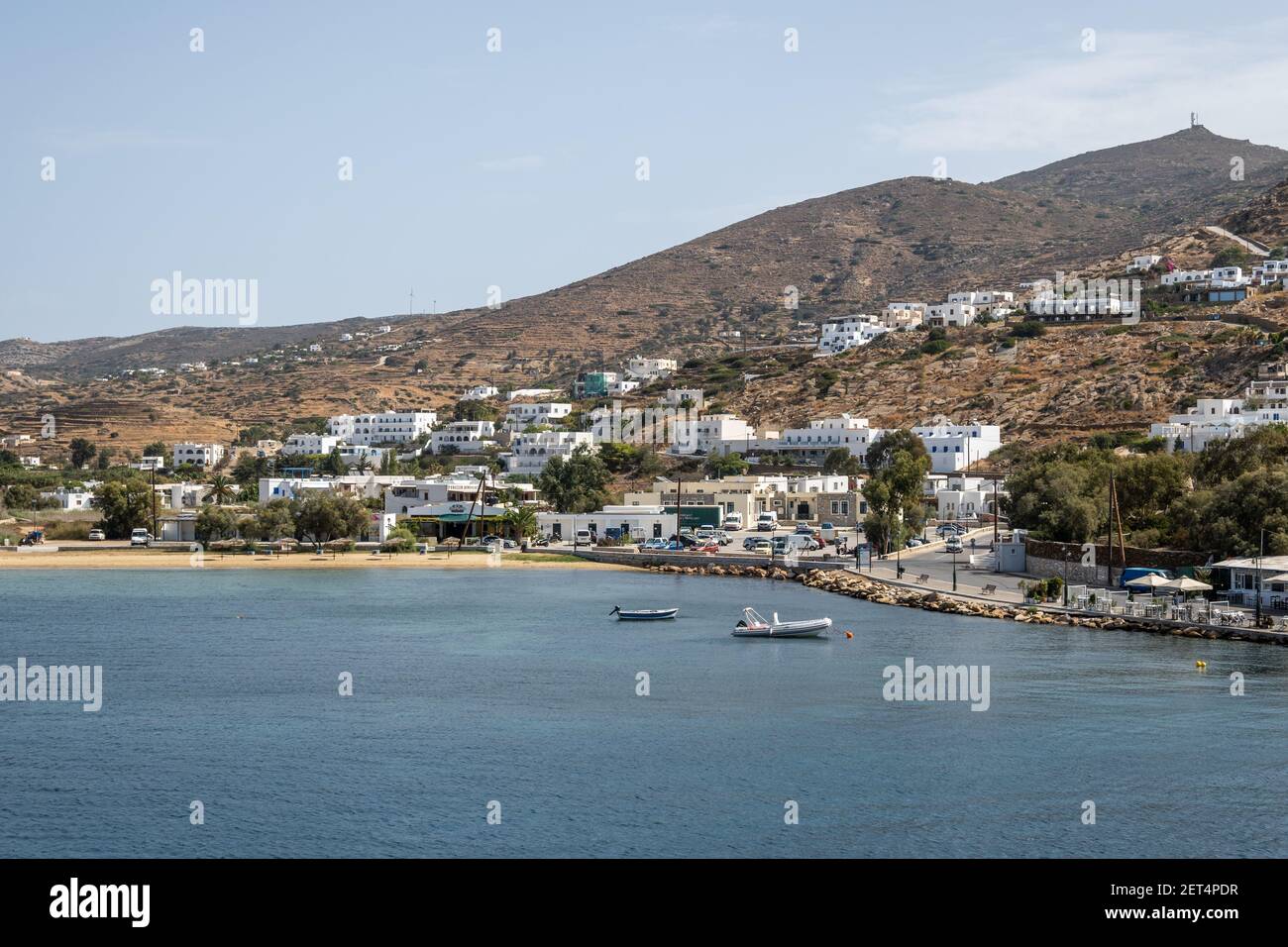 IOS, Grecia - 26 settembre 2020: Vista di iOS, un'isola greca nel gruppo delle Cicladi nel Mar Egeo. Foto Stock