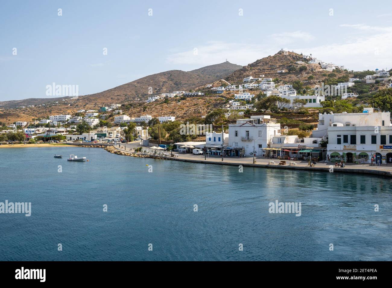 IOS, Grecia - 26 settembre 2020: Vista di iOS, un'isola greca nel gruppo delle Cicladi nel Mar Egeo. Foto Stock