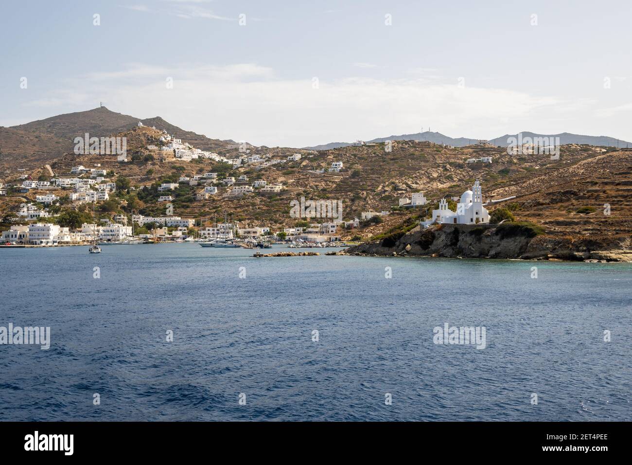 IOS, Grecia - 26 settembre 2020: Vista di iOS, un'isola greca nel gruppo delle Cicladi nel Mar Egeo. Foto Stock