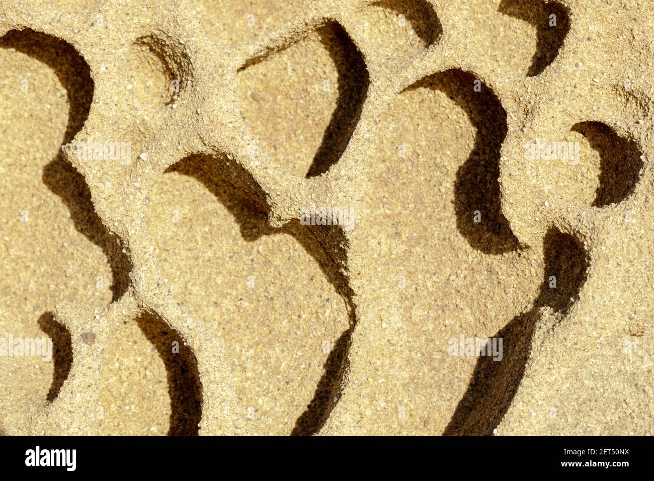 Formazioni rocciose tafoni nella California costiera Foto Stock
