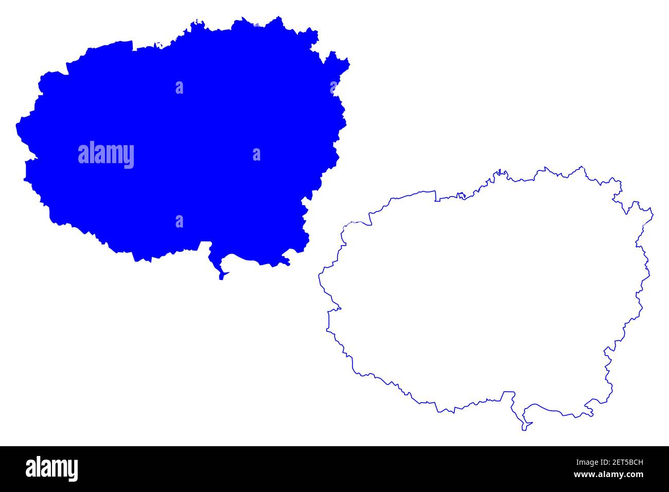 Provincia di Cuneo (Italia, Repubblica Italiana, Regione Piemonte) mappa illustrazione vettoriale, schizzo della mappa Provincia di Coni Illustrazione Vettoriale