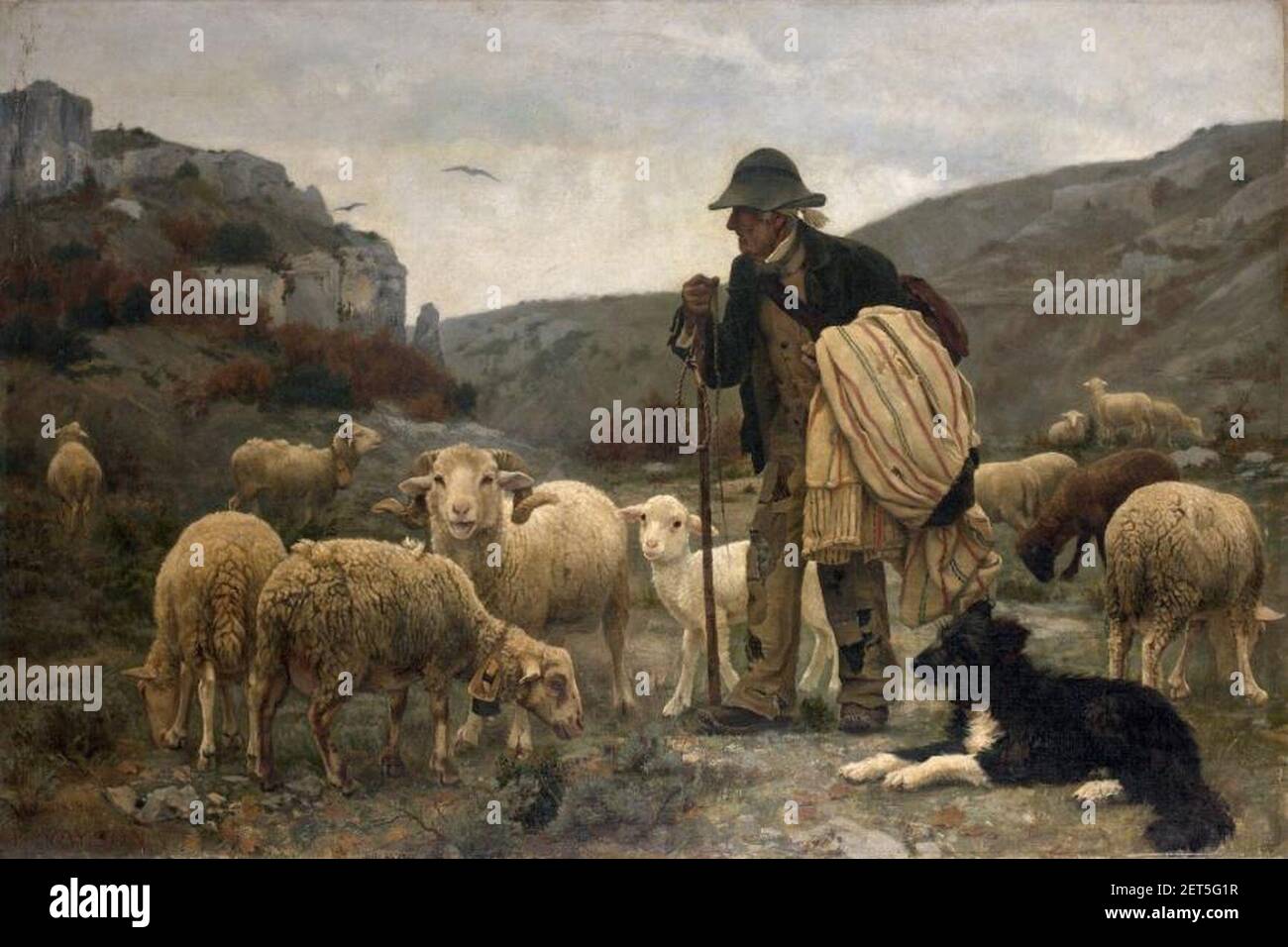 Paul Vayson Berger et ses moutons. Foto Stock