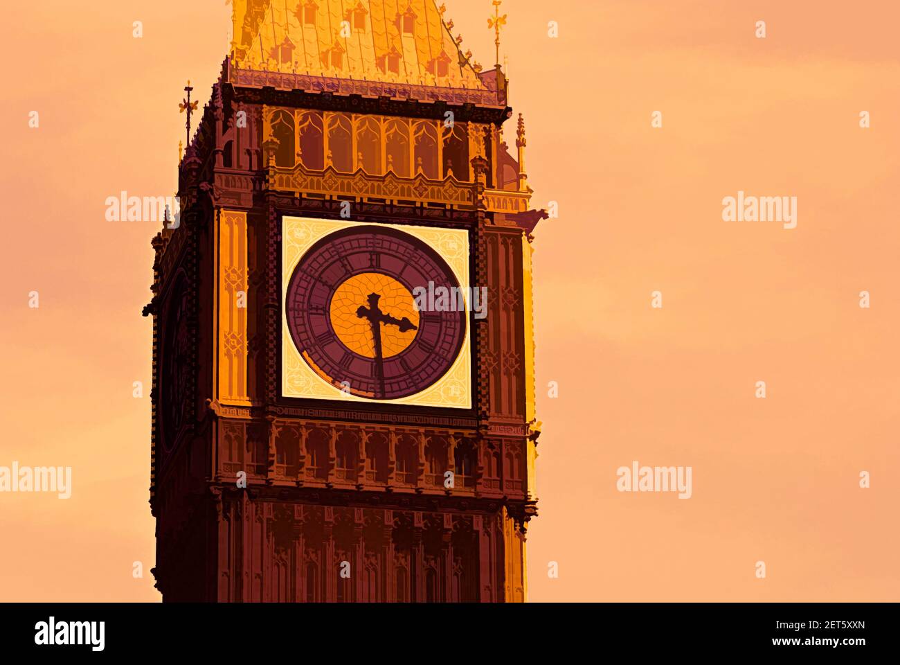 Big Ben Clock Tower, London, Regno Unito Foto Stock