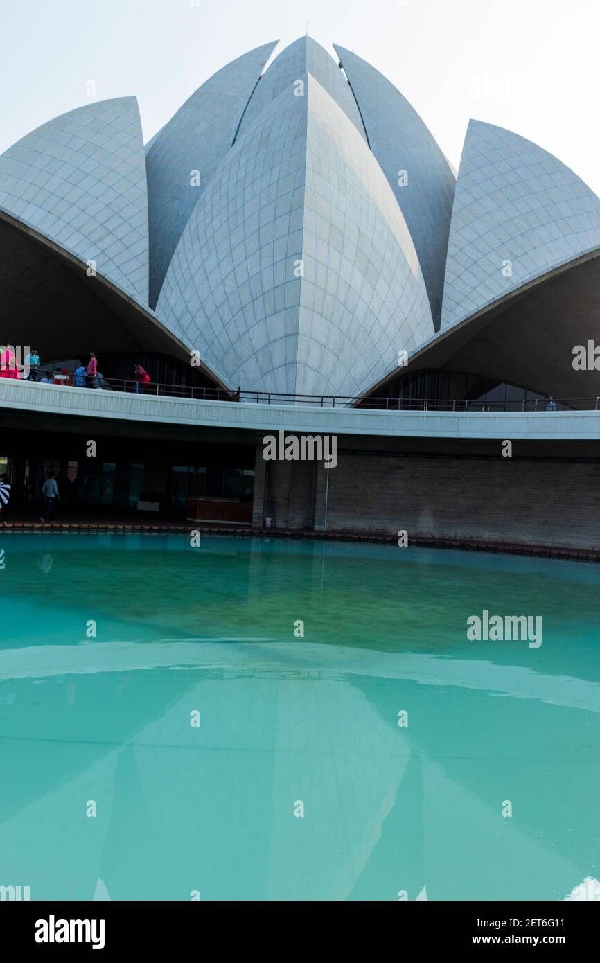 Una vista del tempio di loto Foto Stock