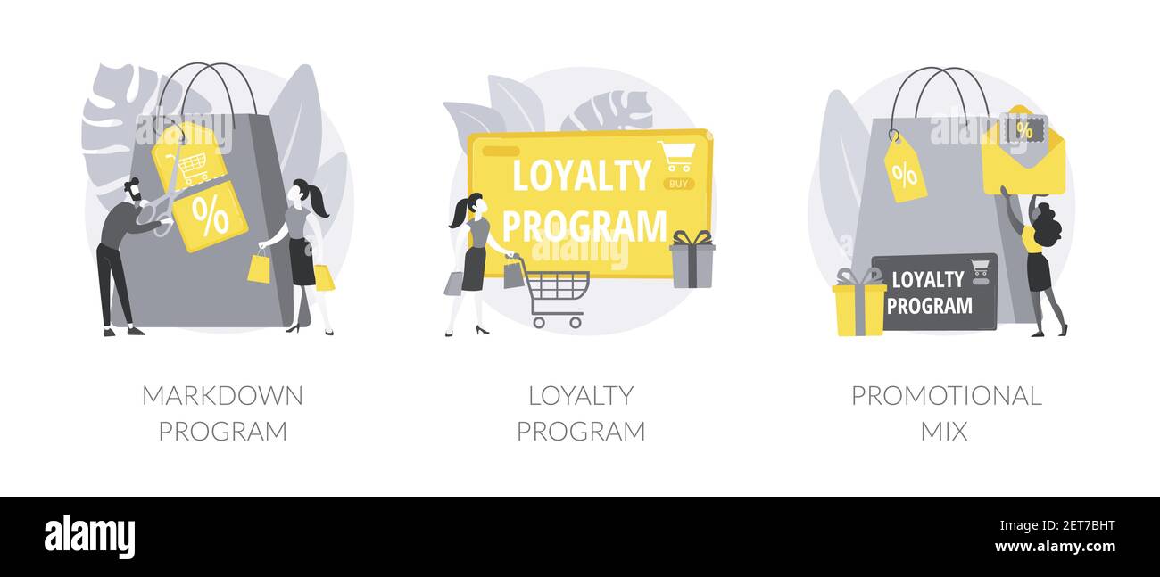 Illustrazioni vettoriali del concetto astratto di attrazione del cliente. Illustrazione Vettoriale