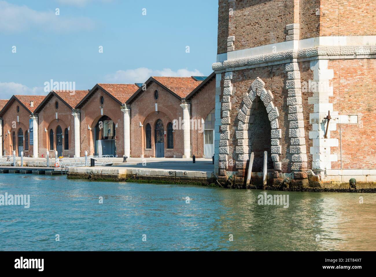 L'Arsenale di Venezia, antico cantiere navale, nella città di Venezia, Italia, Europa Foto Stock