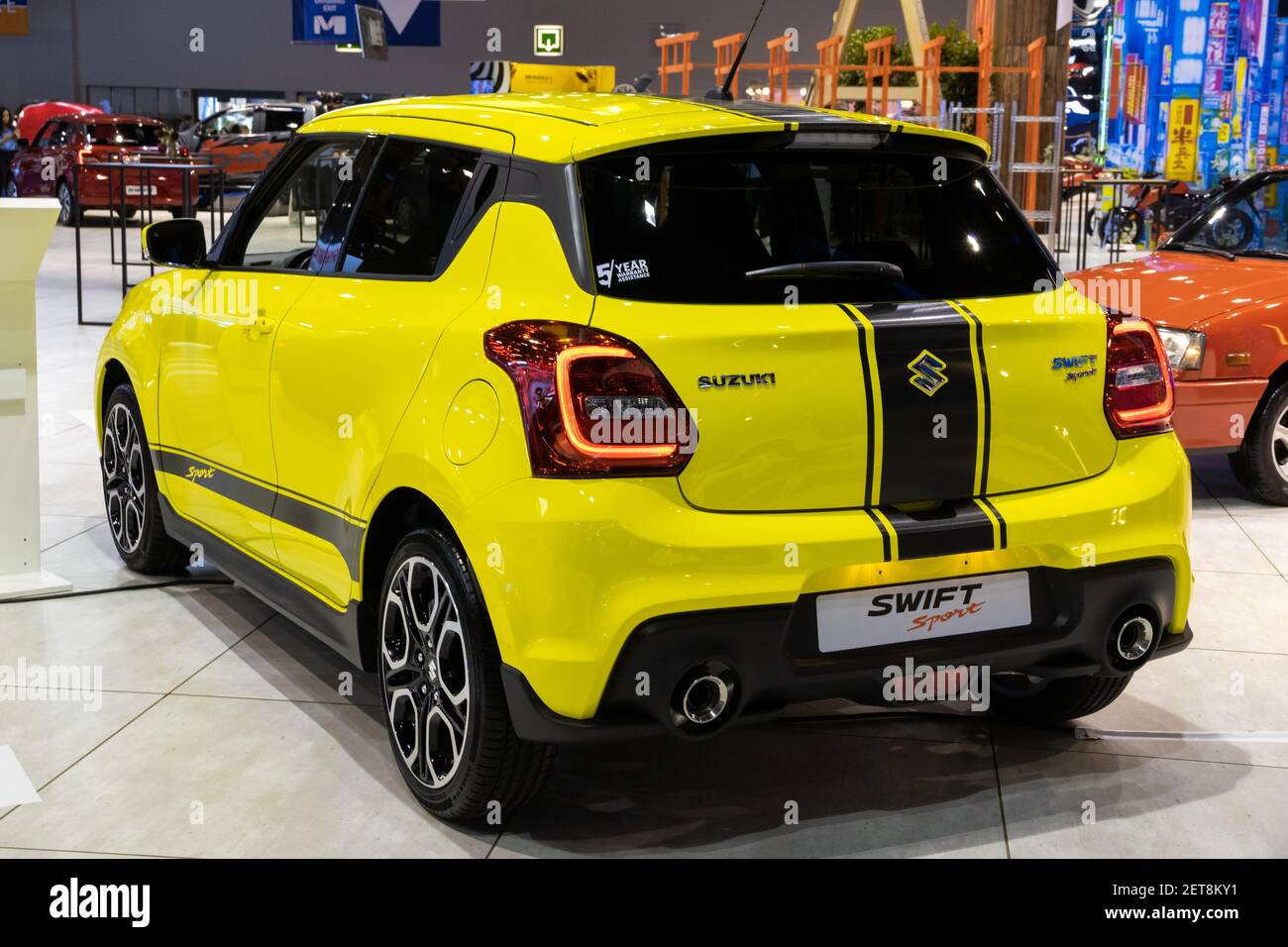 Suzuki Swift Sport al Salone dell'Autosalon di Bruxelles. Belgio - 18 gennaio 2019. Foto Stock