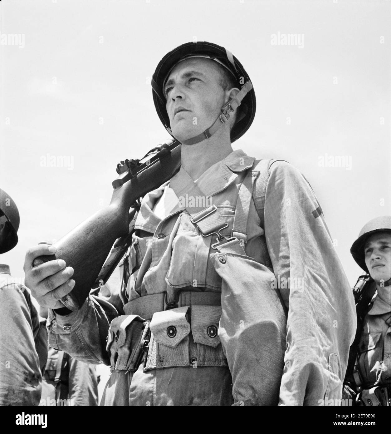 Arruoled Men Learning Close Order Drill, Air Service Command, Daniel Field, Georgia, USA, Jack Delano, US Office of War Information, luglio 1943 Foto Stock