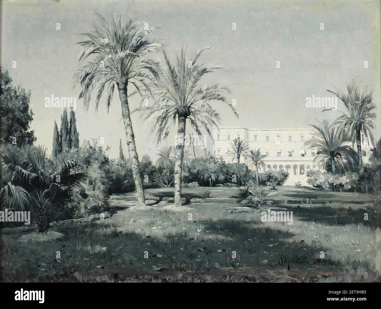 Peder Mønsted Palazzo reale di Atene 1893. Foto Stock