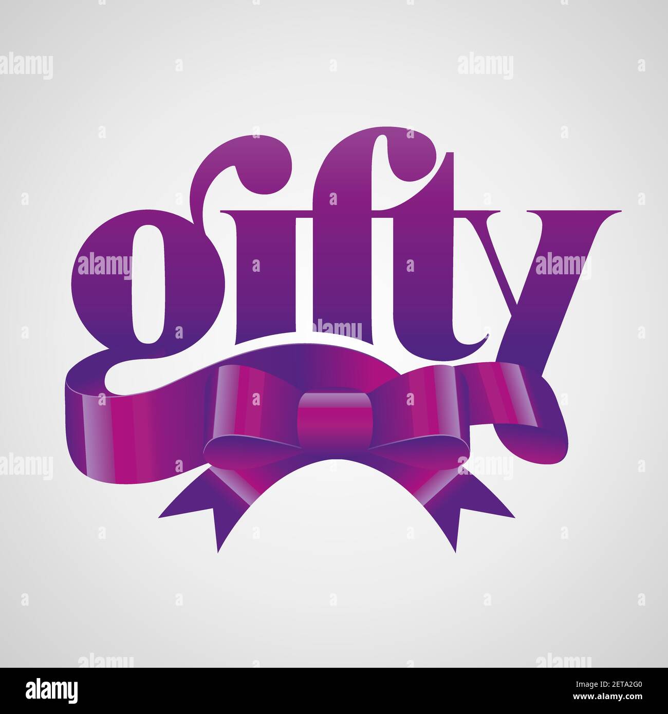 Modello di design del logo del negozio di articoli da regalo vettoriale. Vettore, emblema, concetto di design, simbolo creativo, icona. Logo del segno di ispirazione un segno di regalo tipografico che è dentro Illustrazione Vettoriale
