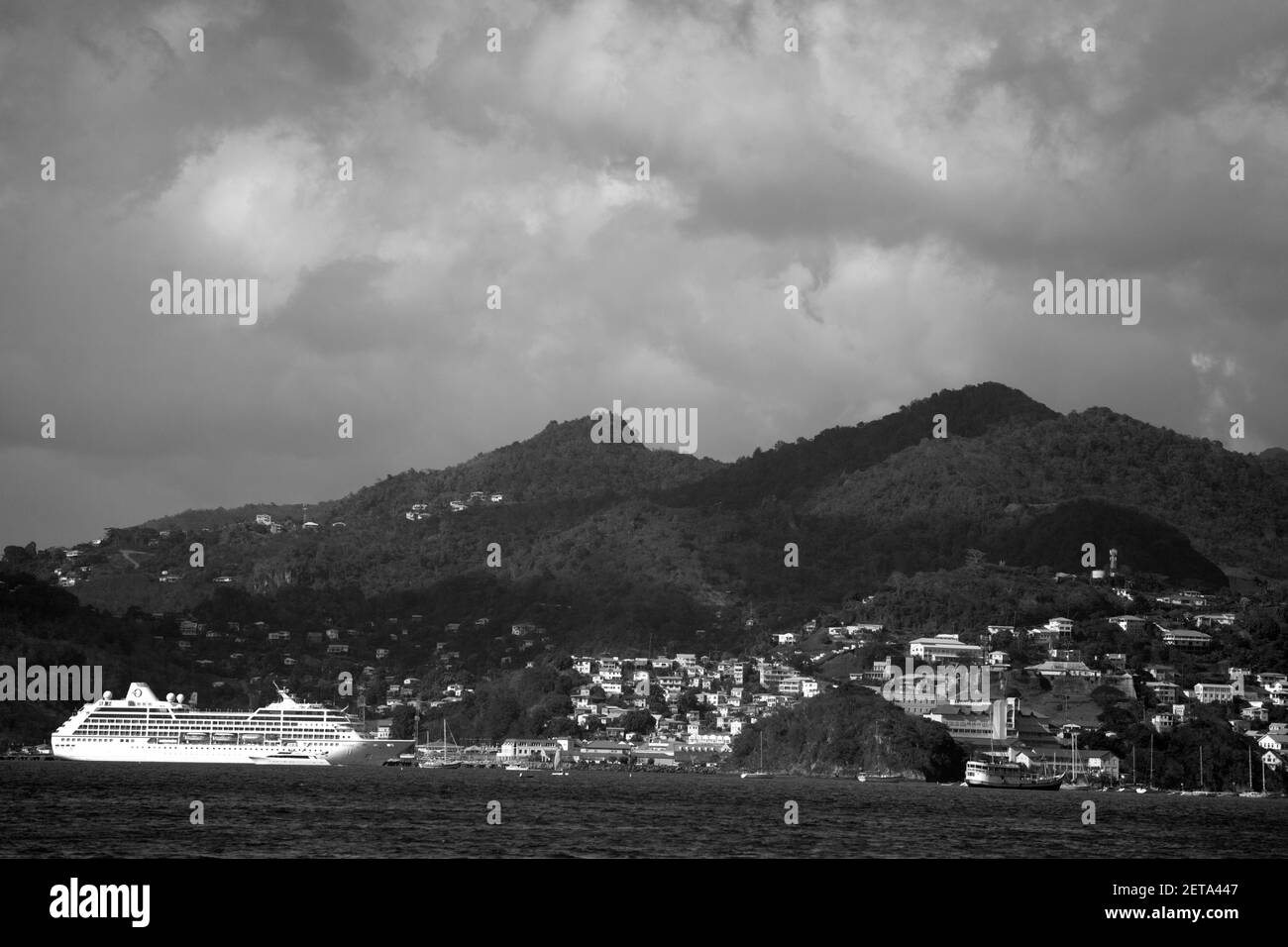 sirena nave da crociera grand anse bay st george grenada windward isole indie occidentali Foto Stock