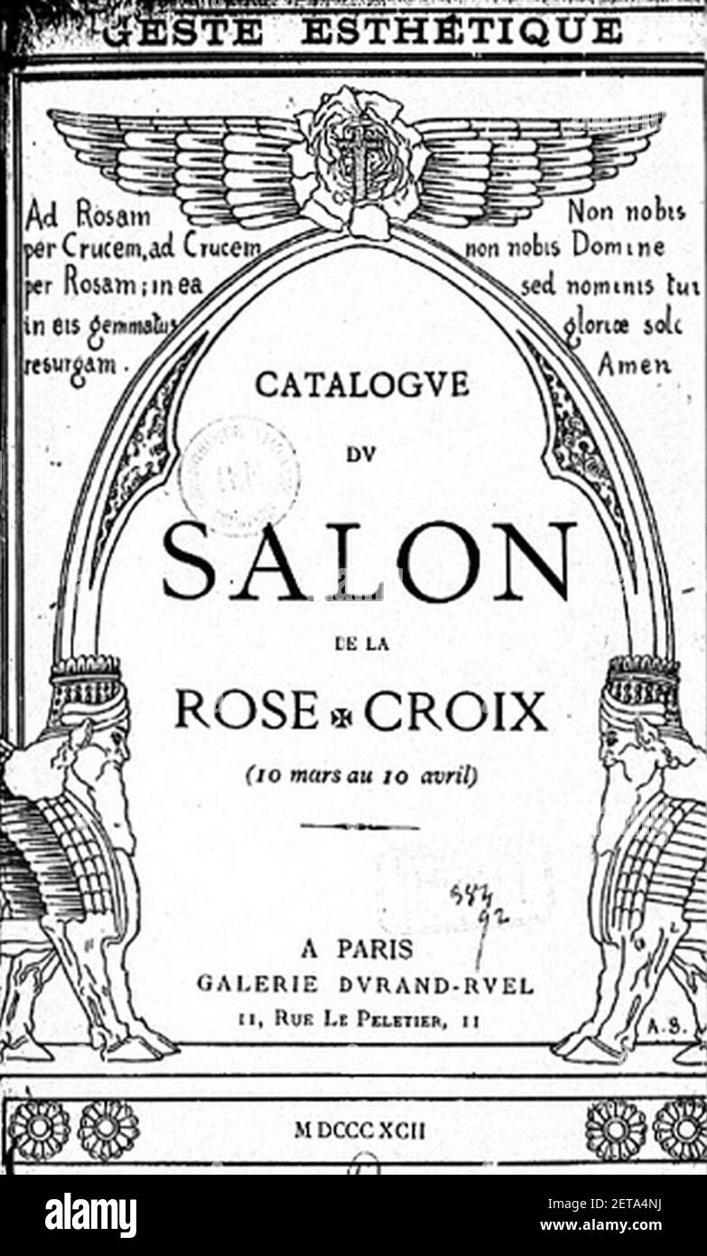 Catalogo Peladan Rose + Croix (1892). Foto Stock