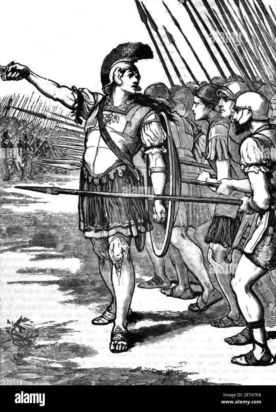 Pelopida che guidò i Tebani nella battaglia di Leuctra. Foto Stock