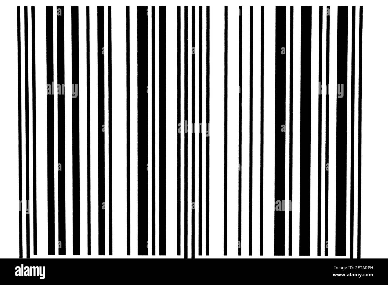 Icona del codice a barre Th. Codice a strisce nere per l'identificazione digitale Foto Stock