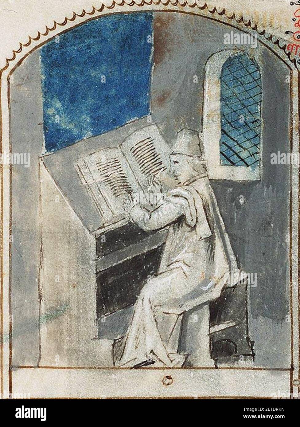 Petrus Comestor scrittura. Foto Stock