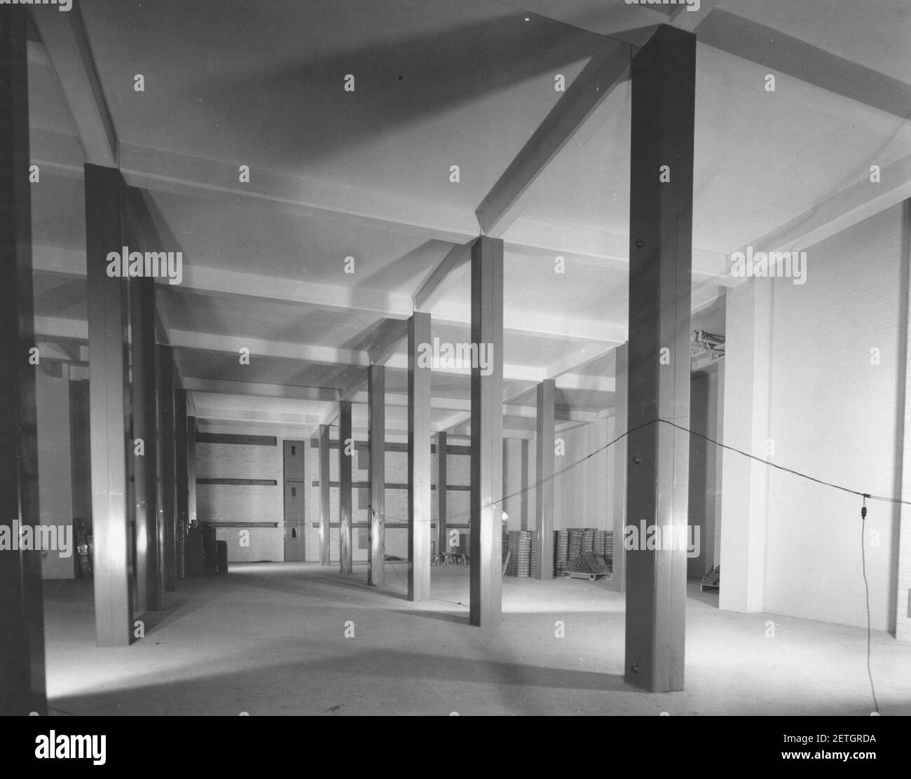 Fotografia della zona prima della costruzione all'interno del National Edificio degli archivi Foto Stock