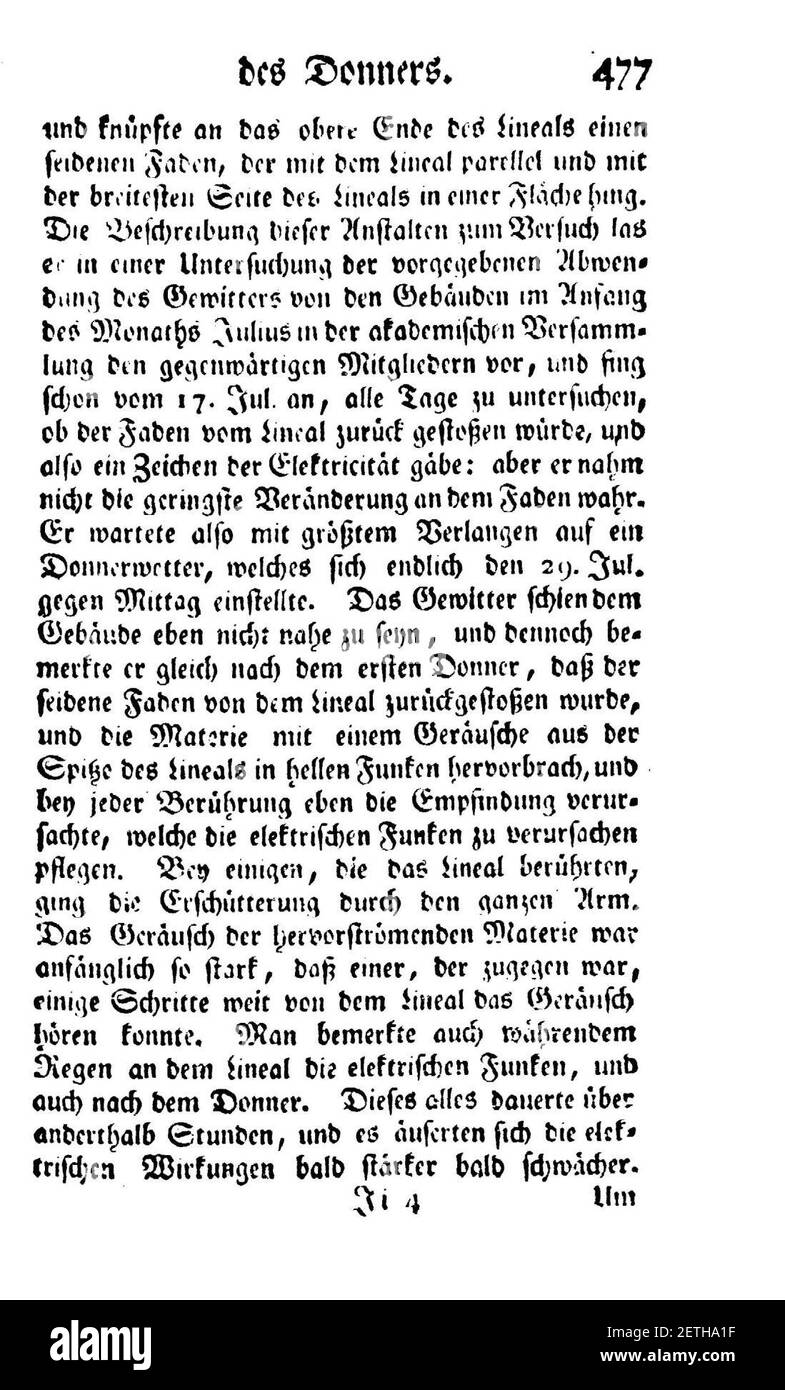 Physikalische Belustigungen 17 St 1752 22. Foto Stock