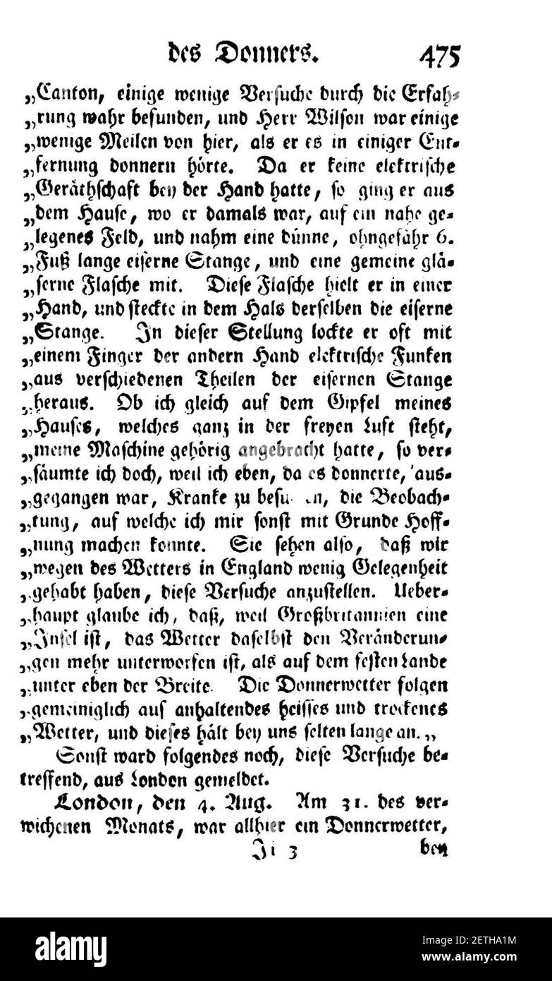 Physikalische Belustigungen 17 St 1752 20. Foto Stock