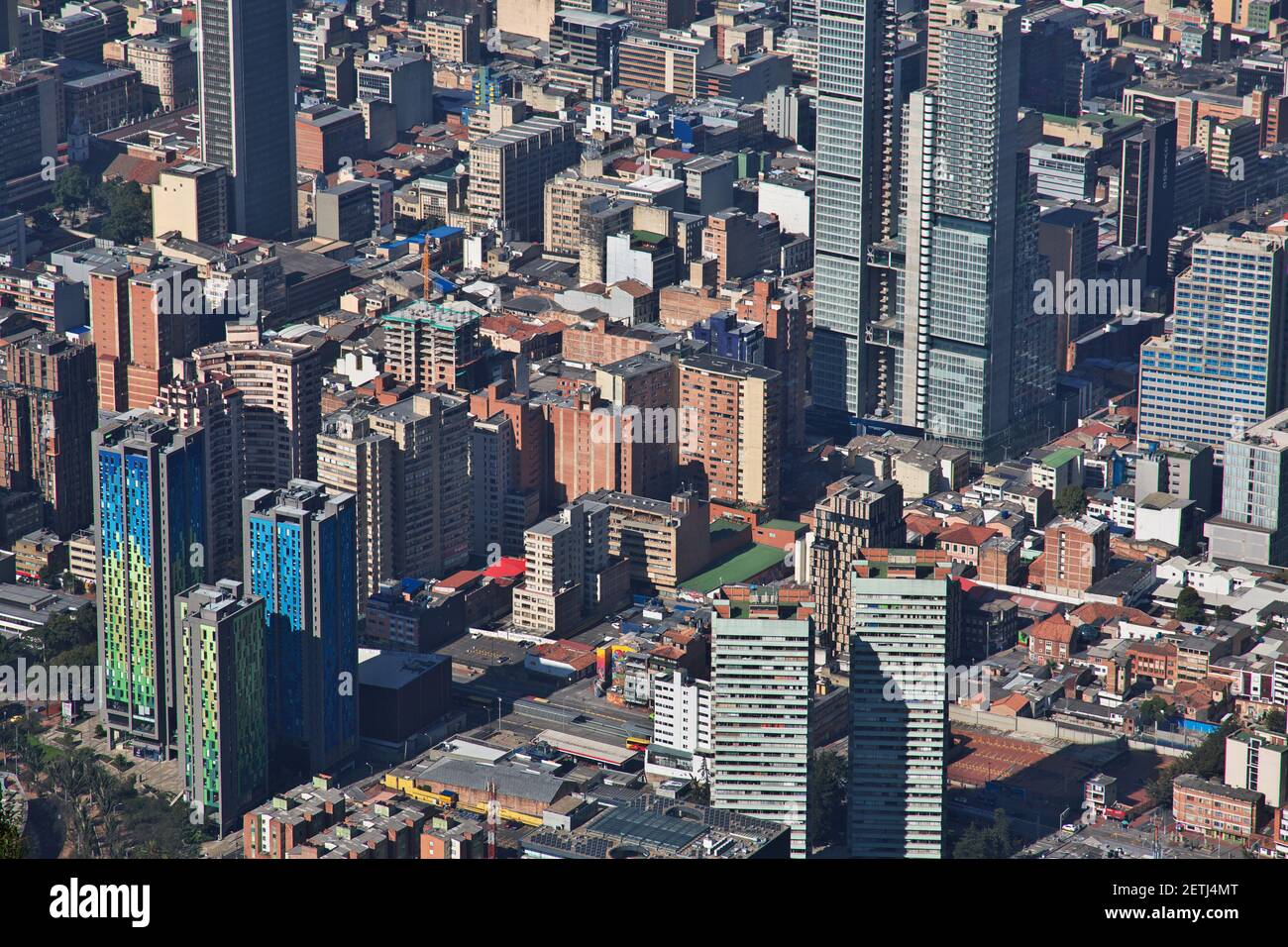 La vista su Bogota dal Monte Montserrat, Colombia Foto Stock