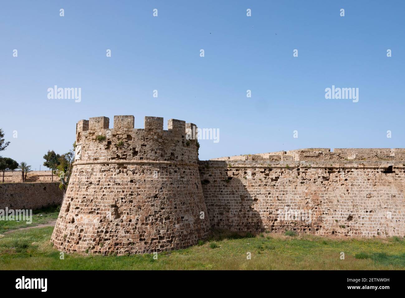 Famagosta, Cipro. Mura della Cittadella Foto Stock