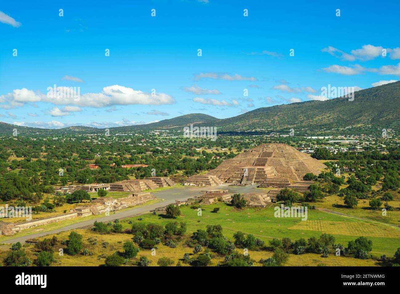 Piramide di luna a San Juan Teotihuacan, messico Foto Stock