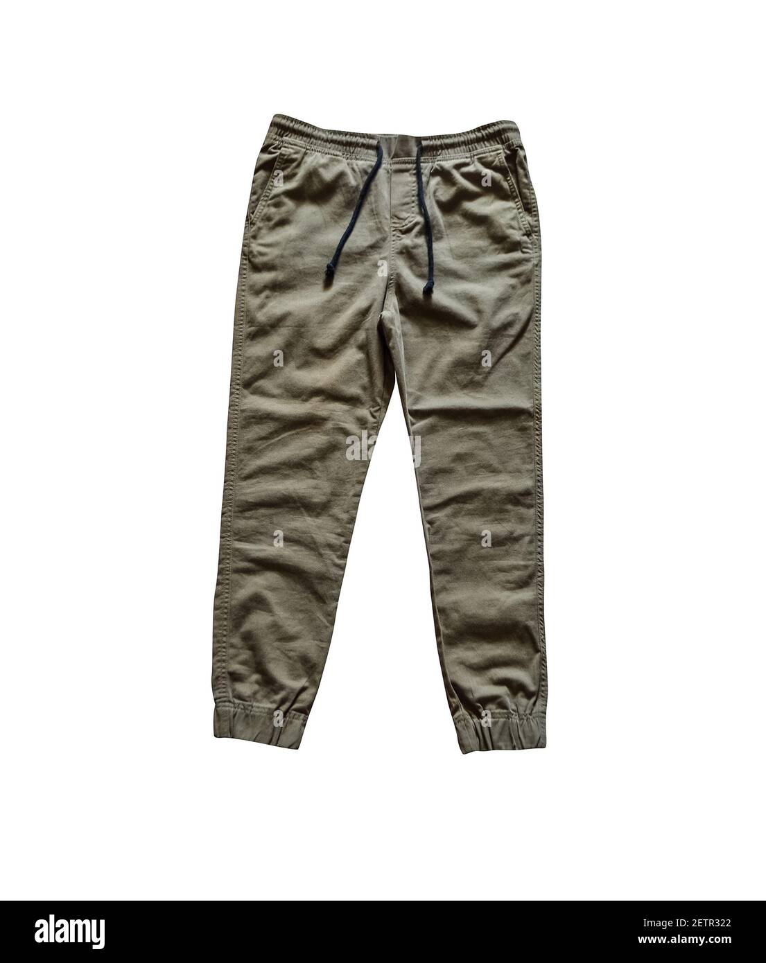 Pantaloni casual eleganti da uomo isolati su sfondo bianco Foto Stock