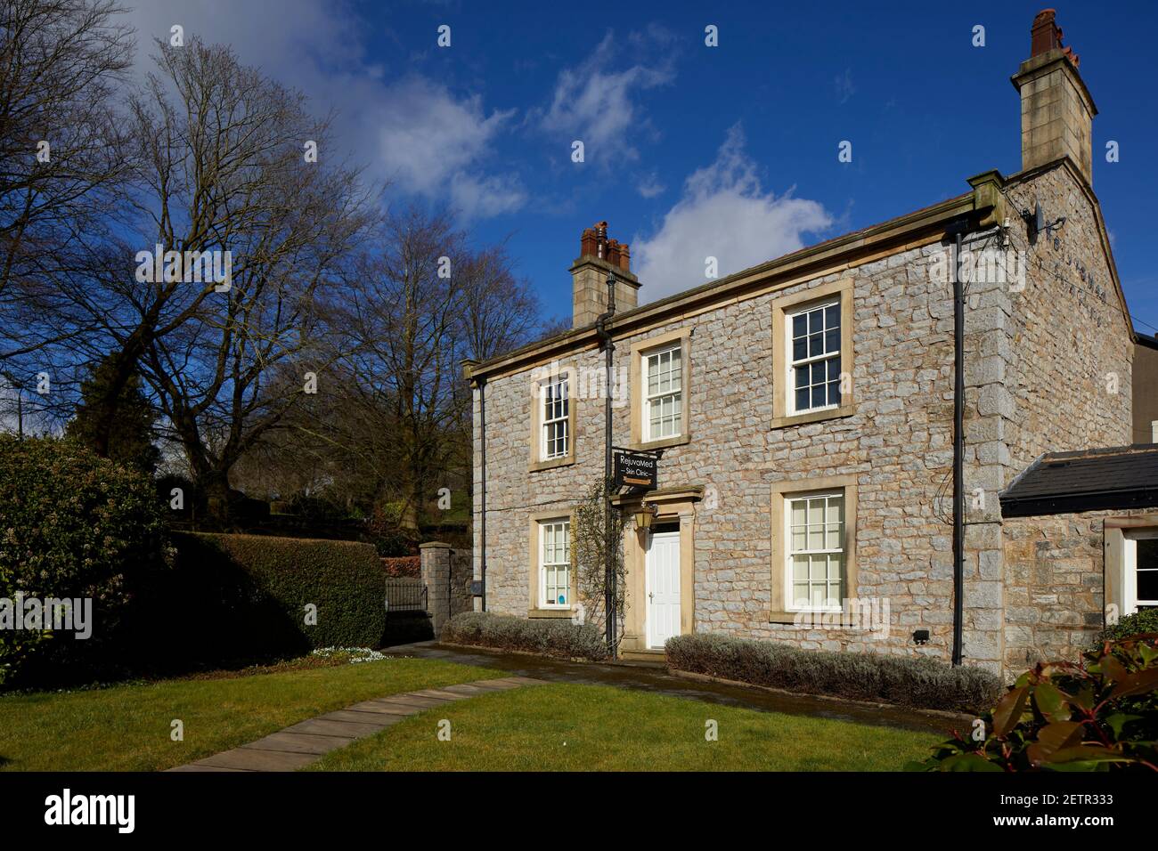 Clitheroe RejuvaMed Skin Clinica nel centro della città in pietra cottage Ribble Valley in Lancashire Foto Stock