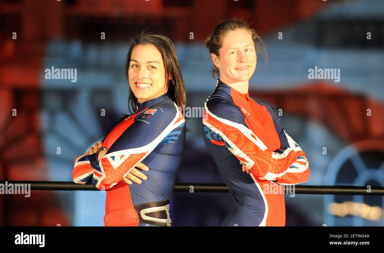 GB TEAM DI BOB PER LE OLIMPIADI INVERNALI DI VANCOUVER (L-R )NICOLA MINICHIELLO & GILLIAN COOKE 26/1/10. IMMAGINE DAVID ASHDOWN Foto Stock