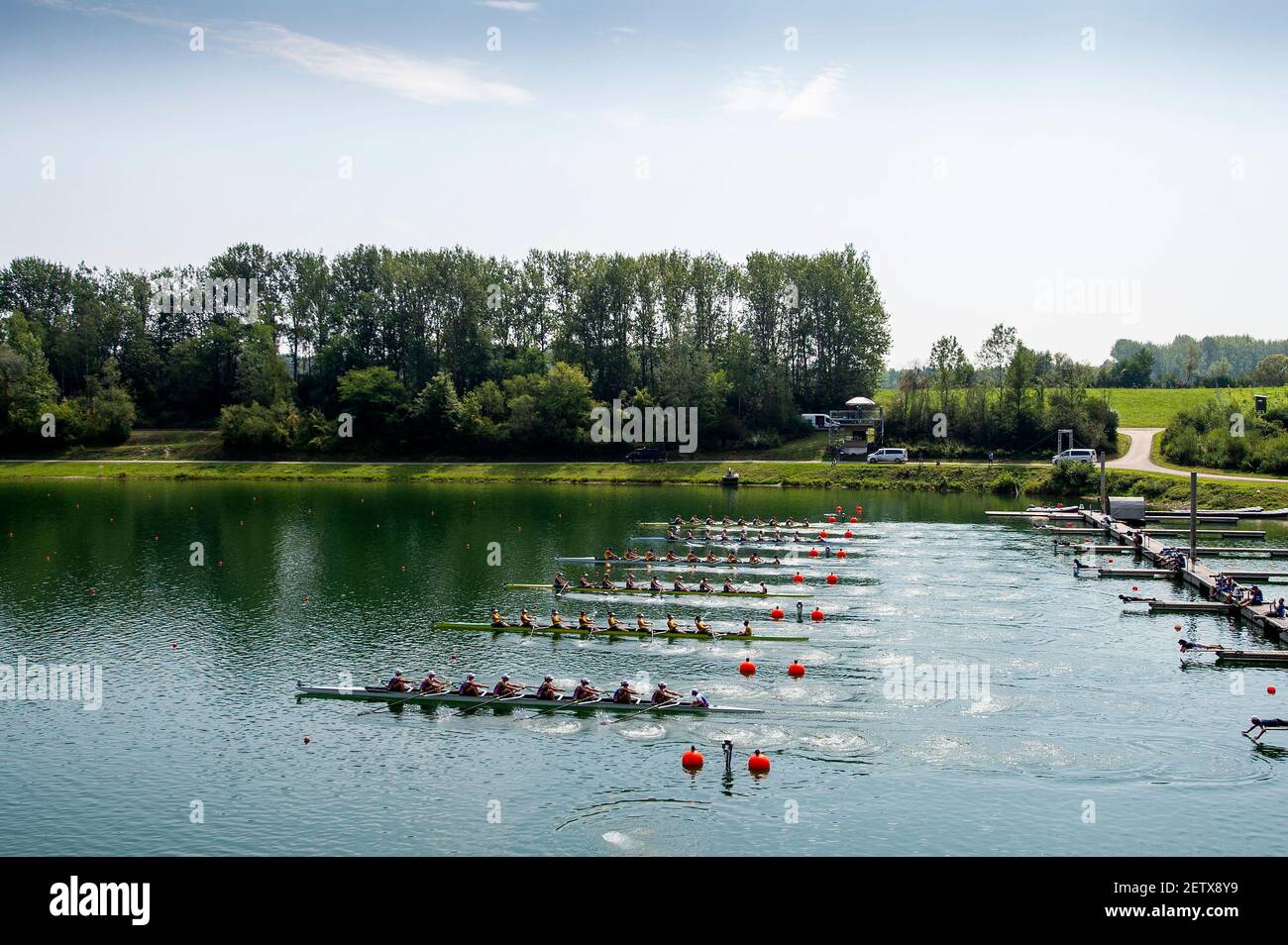 Linz, Austria, Martedì, 27 Agosto 2019, Campionato Mondiale di canottaggio FISA, Regata, [credito obbligatorio; immagini Peter SPURRIER/Intersport] 12:15:04 27.08.19 Foto Stock