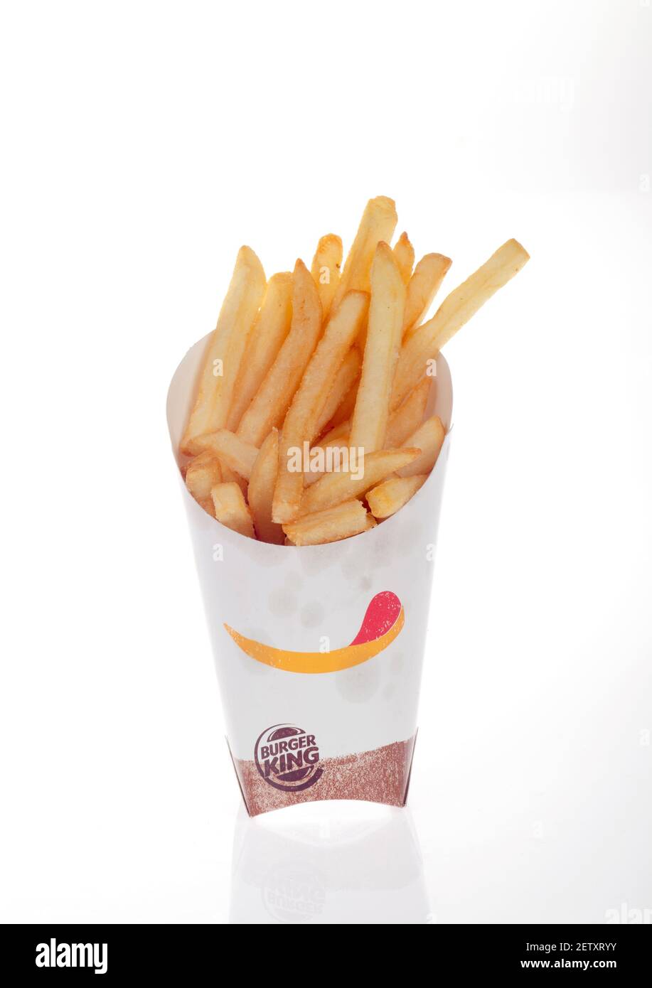 Burger King grande French Fries Foto Stock