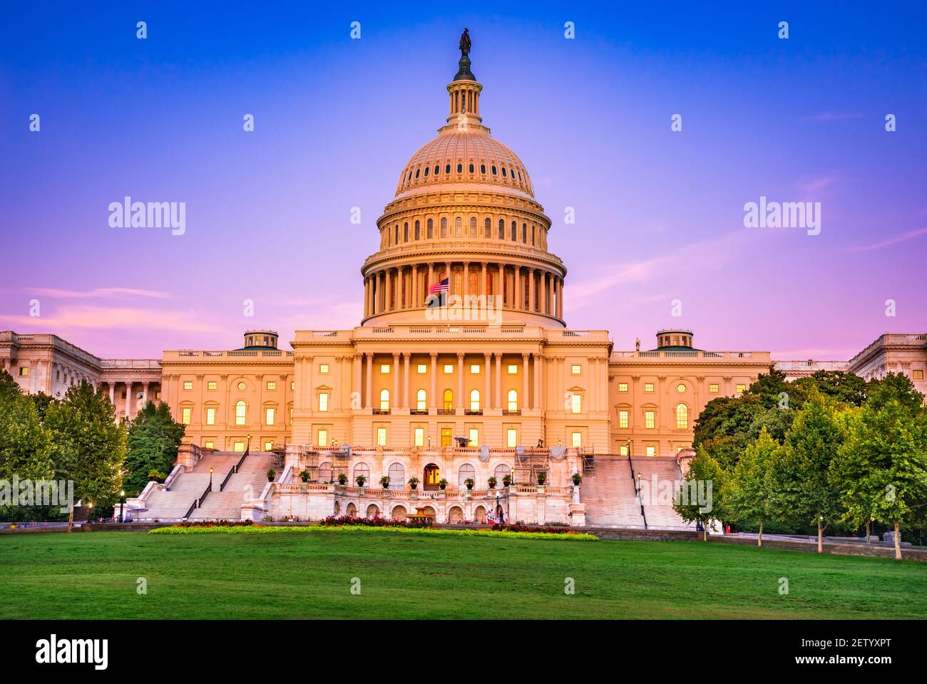 Washington, Stati Uniti - splendido Campidoglio al crepuscolo degli Stati Uniti d'America Foto Stock