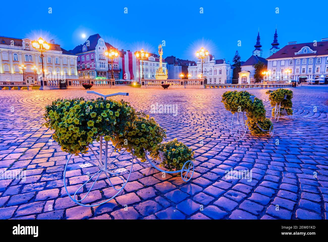 Timisoara, Romania. Capitale architettonica barocca di Banat, visita la Transilvania occidentale. Foto Stock