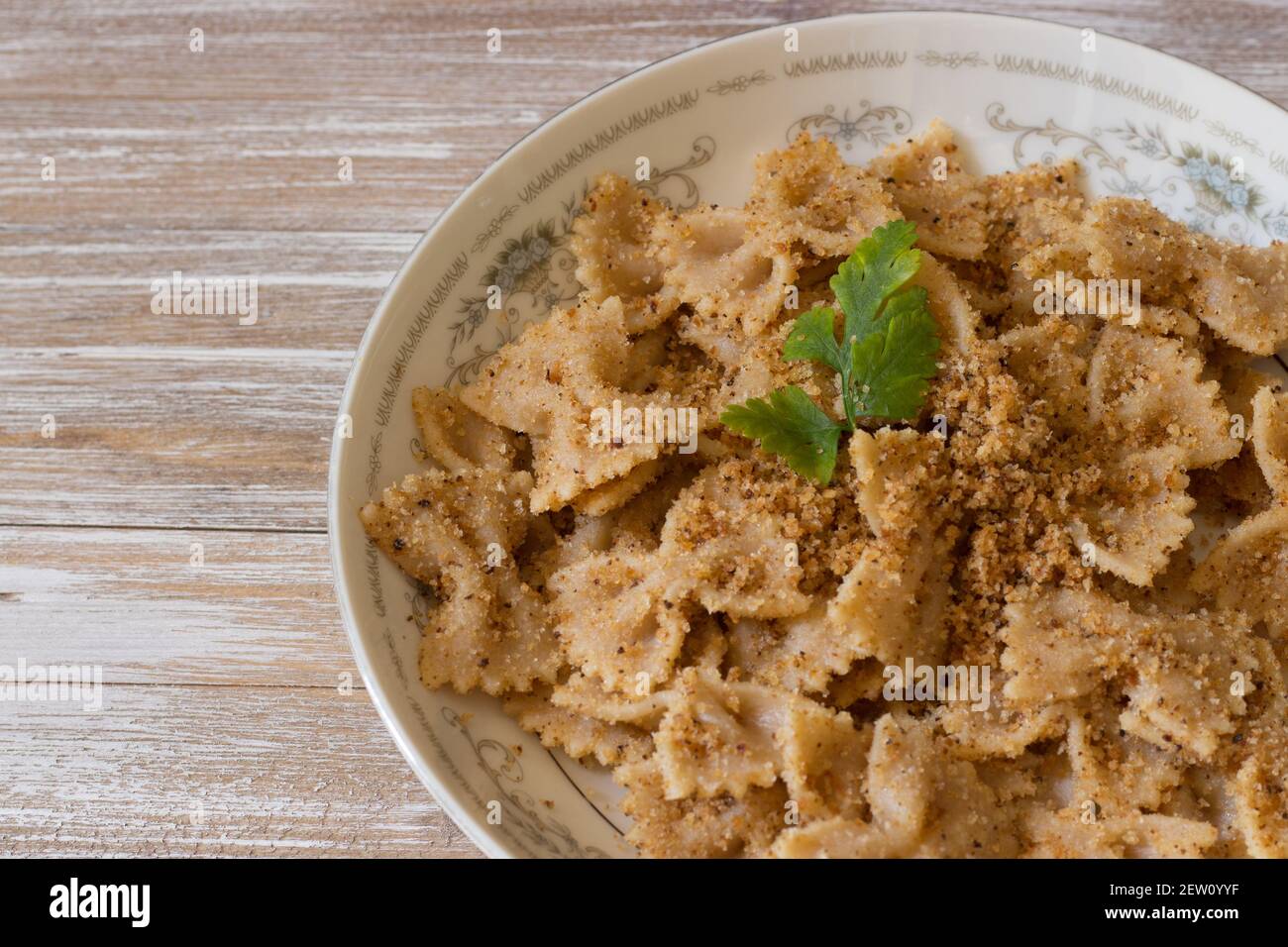 Pasta frolla con pangrattato croccante Foto Stock