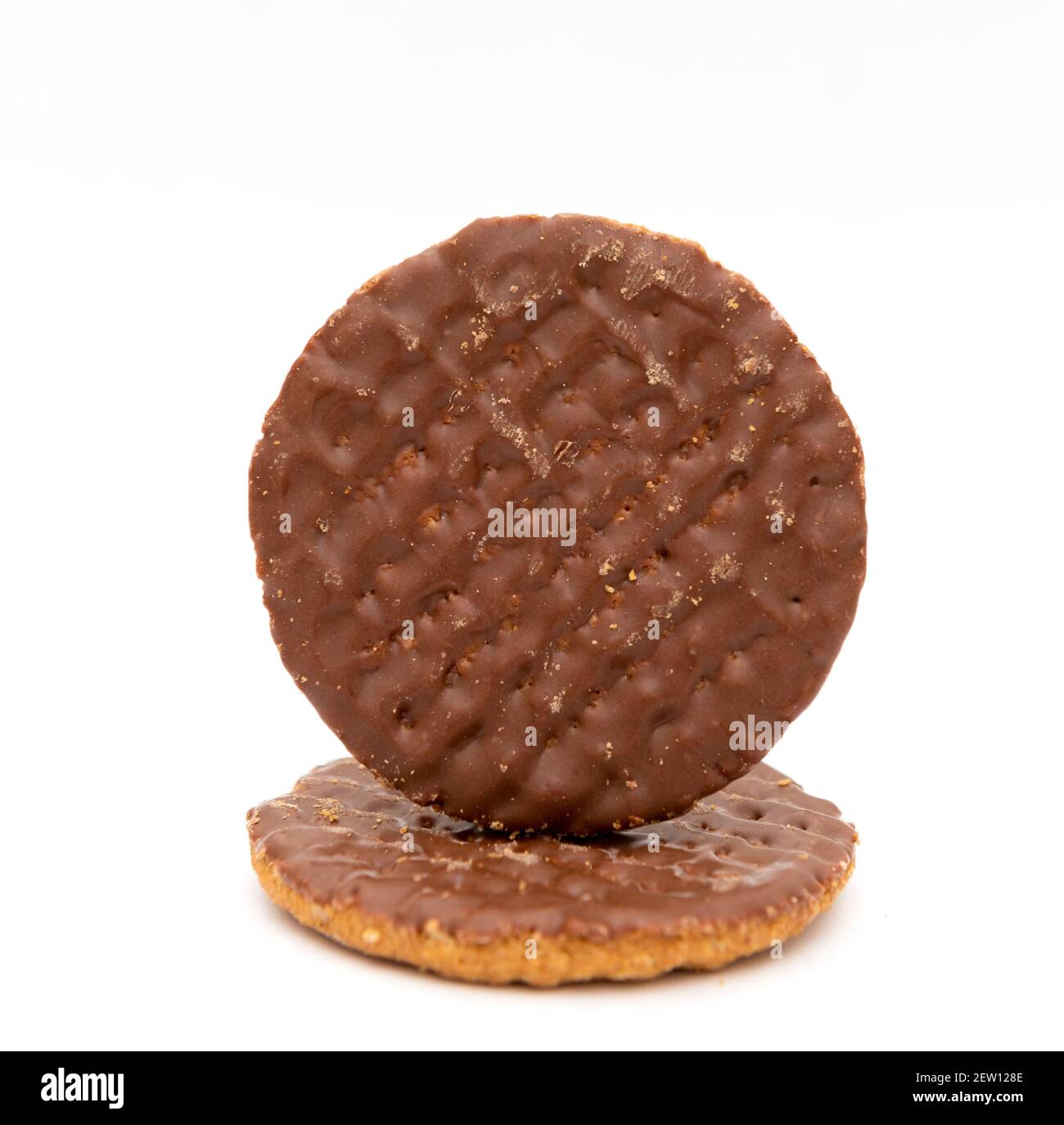 Latte cioccolato hobbs su sfondo bianco Foto Stock