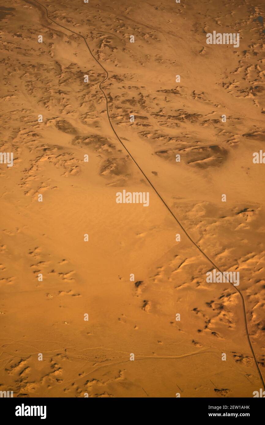 Deserto nella zona sud-centrale dell'Arabia Saudita dal aria Foto Stock