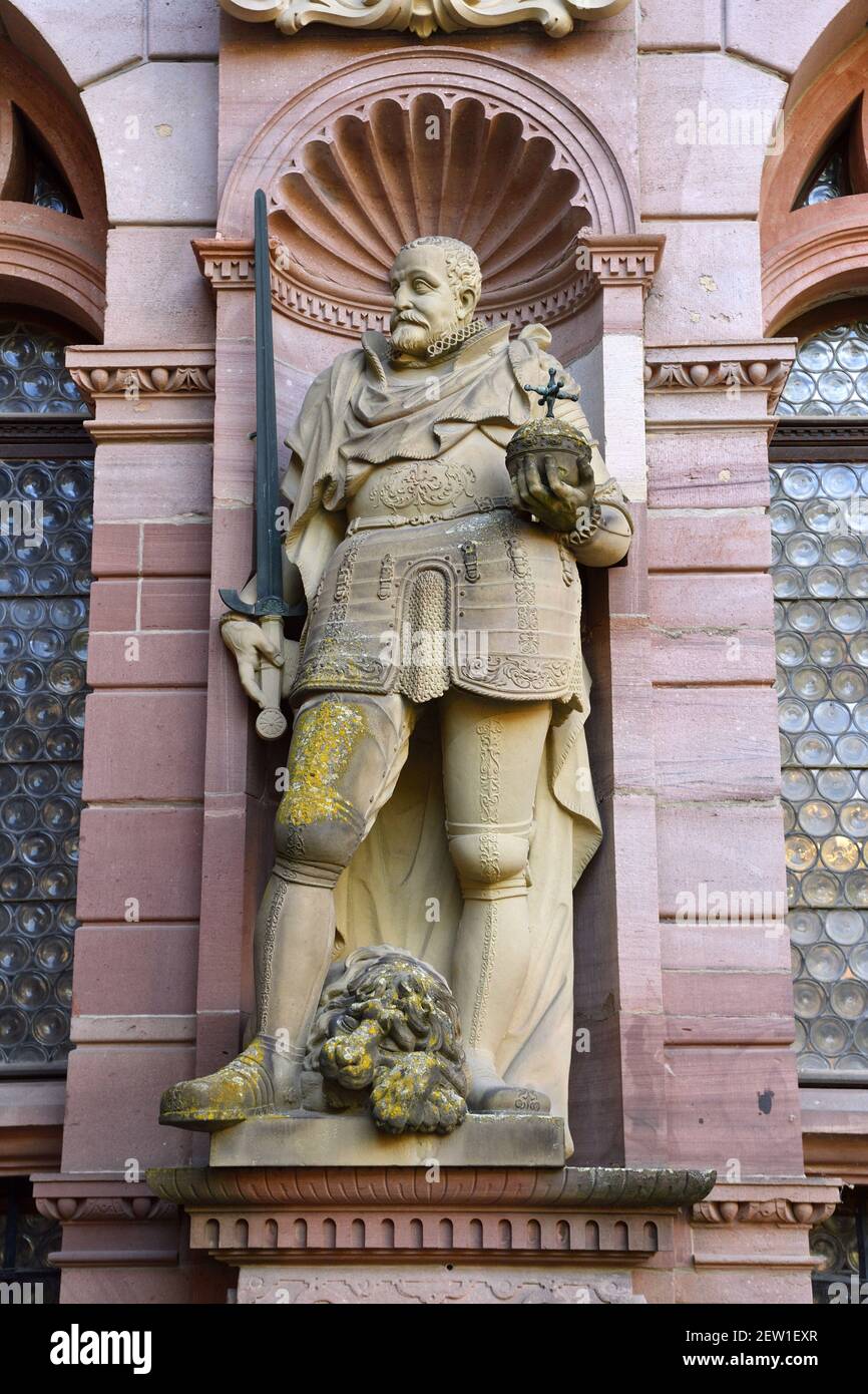 Germania, Baden Württemberg, Castello di Heidelberg, navata di Frederic Foto Stock