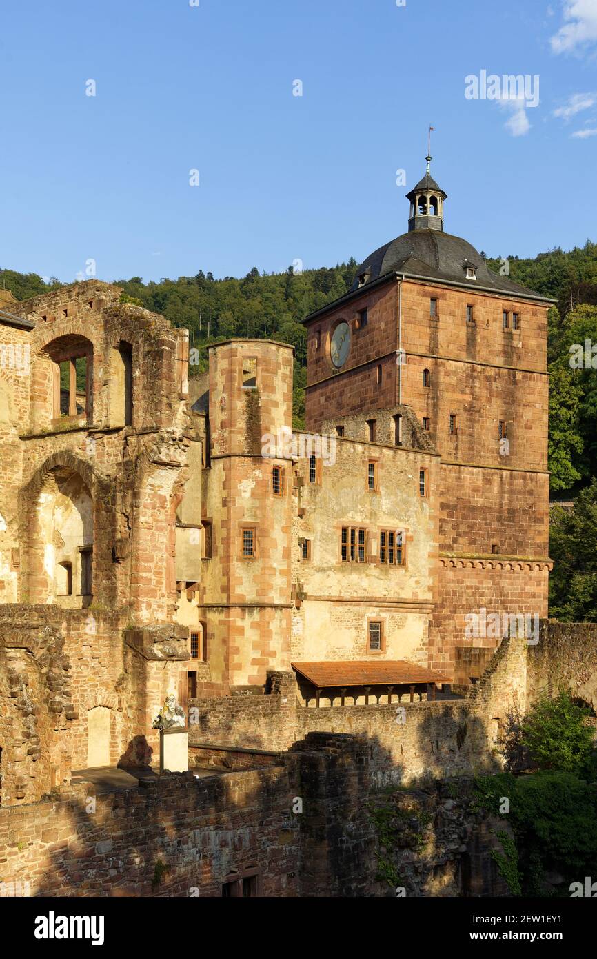 Germania, Baden Württemberg, Castello di Heidelberg Foto Stock