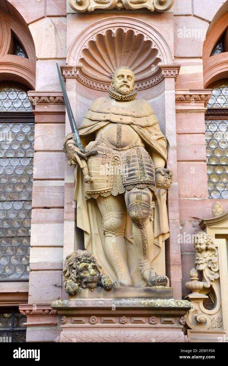 Germania, Baden Württemberg, Castello di Heidelberg, navata di Frederic Foto Stock