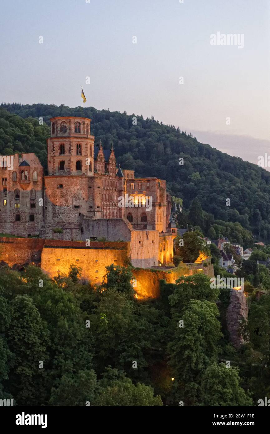 Germania, Baden Württemberg, Castello di Heidelberg Foto Stock