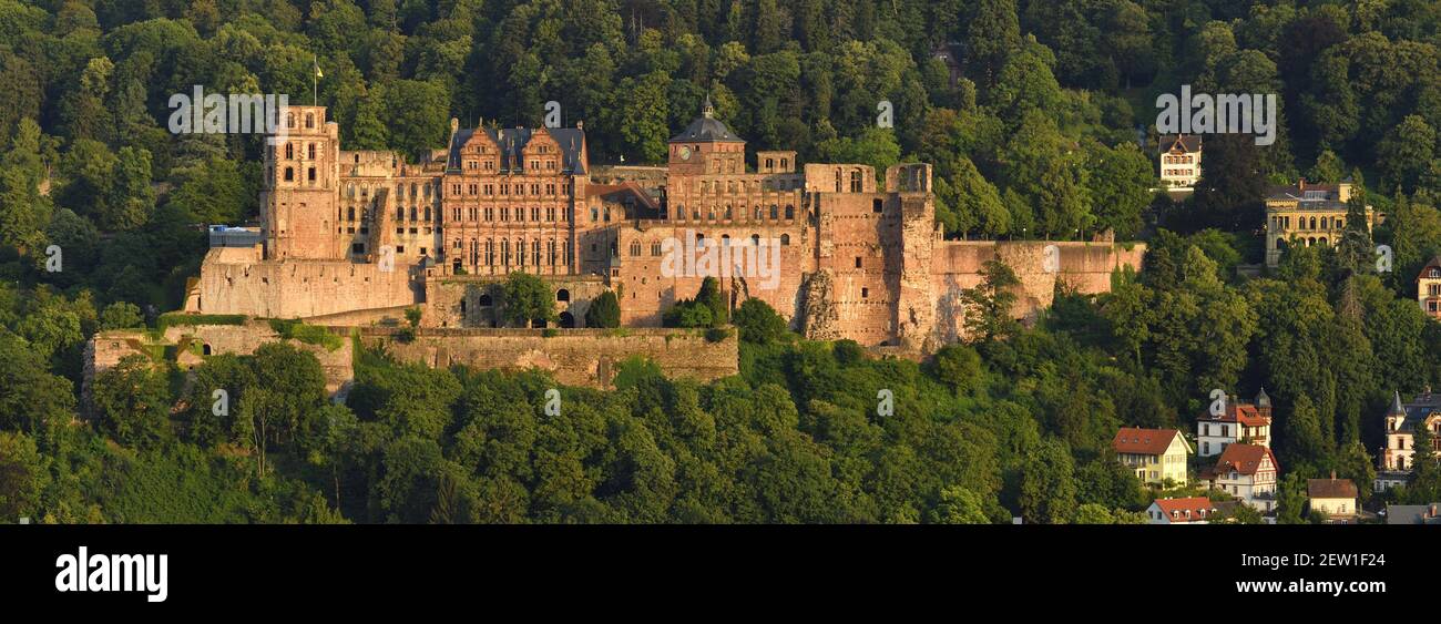Germania, Baden Wurttemberg, Heidelberg, la città e il castello Foto Stock