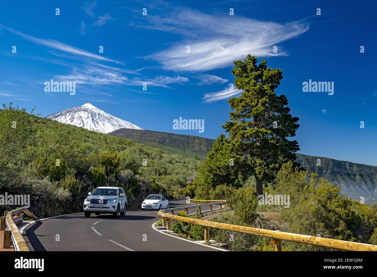 Spagna, Isole Canarie, isola di Tenerife, il Monte Teide è alto 12,198 metri Foto Stock