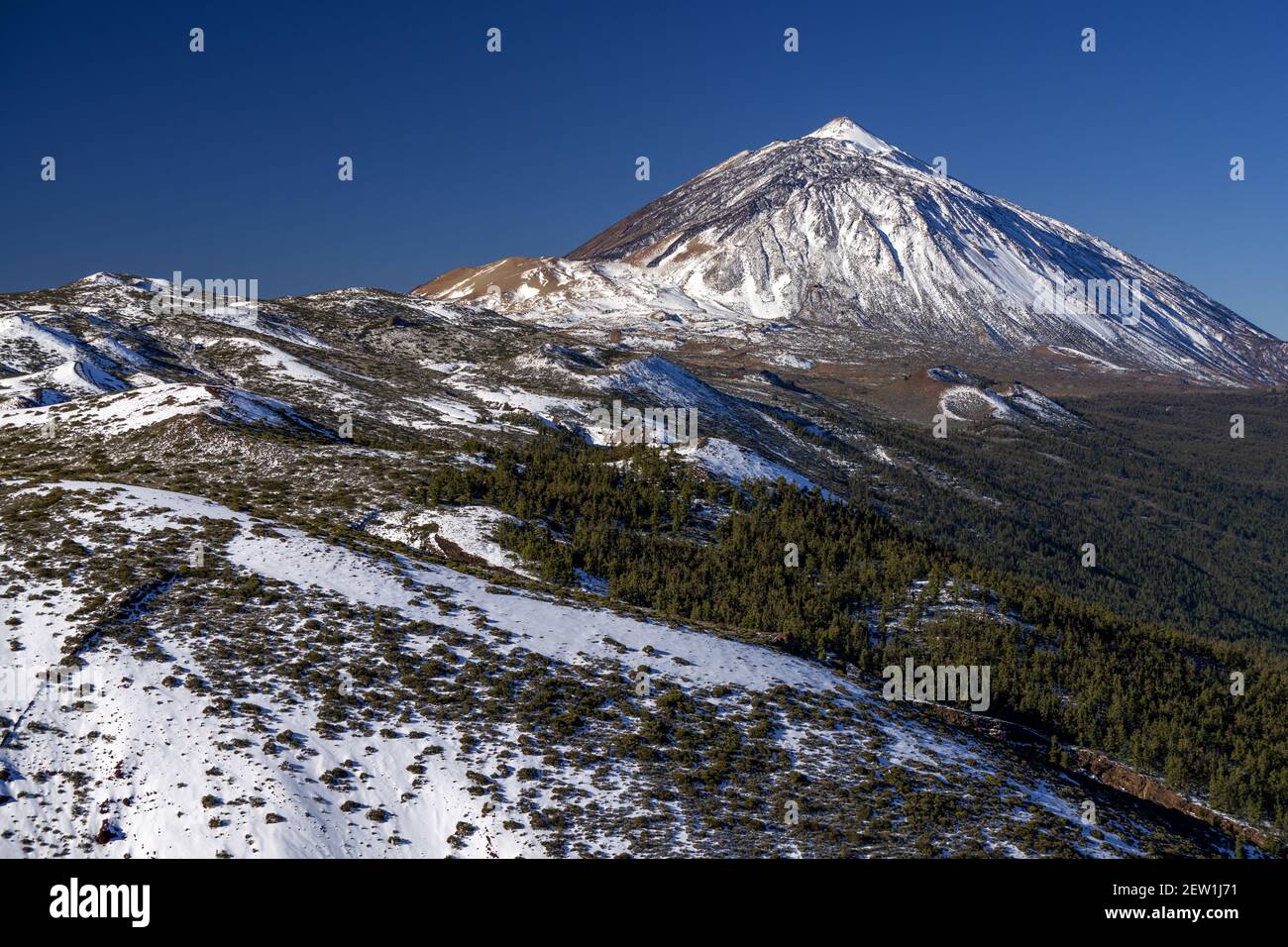 Spagna, Isole Canarie, isola di Tenerife, il Monte Teide è alto 12,198 metri Foto Stock
