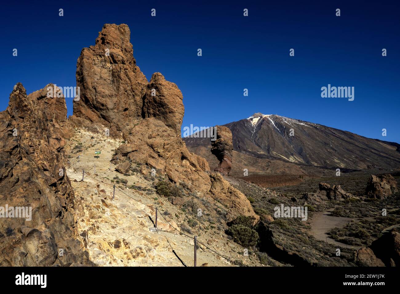 Spagna, Isole Canarie, Isola di Tenerife, Parco Nazionale del Teide, Roques de Garcia Foto Stock