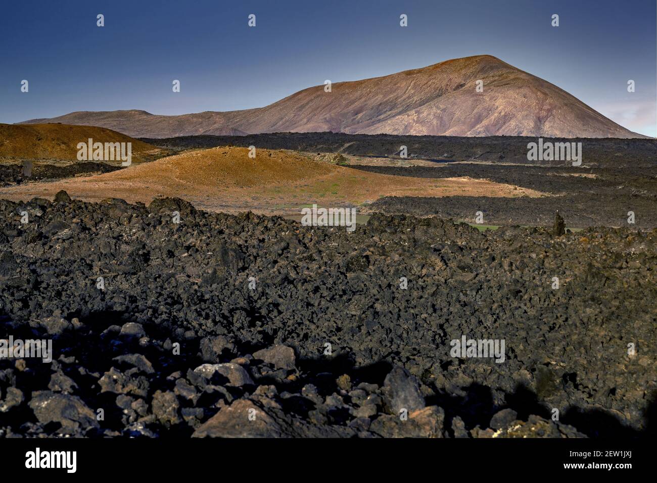 Spagna, Isole Canarie, Isola di Lanzarote, Tinajo, Tenesar Foto Stock
