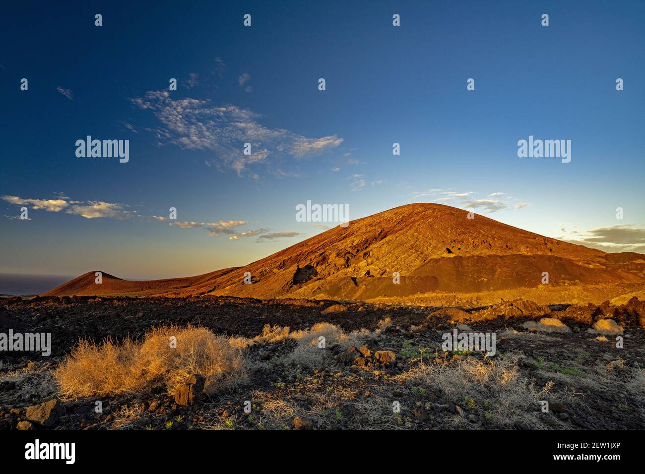 Spagna, Isole Canarie, Isola di Lanzarote, Tinajo, Tenesar Foto Stock
