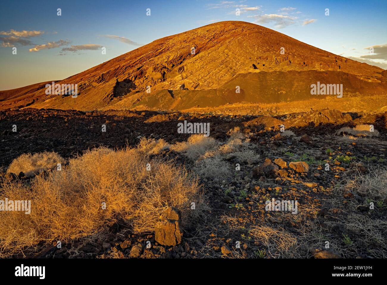 Spagna, Isole Canarie, Isola di Lanzarote, Tinajo, Tenesar Foto Stock