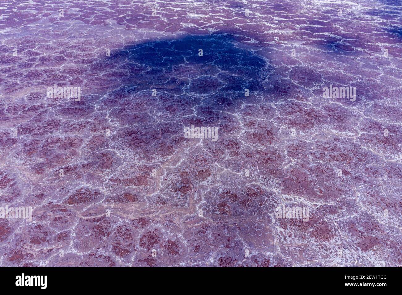 Kenya, Lago Magadi, Rift fault, carbonato di sodio (vista aerea) Foto Stock