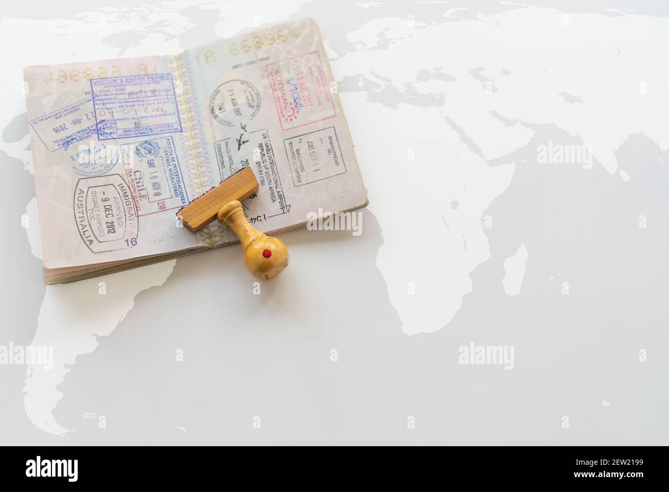 Timbro del passaporto per l’ingresso in australia immagini e fotografie