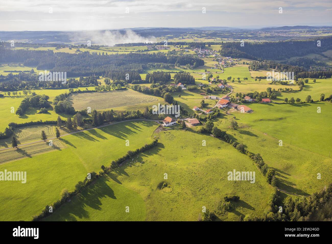 Francia, Doubs (25), Blancheroche (veduta aerea) Foto Stock