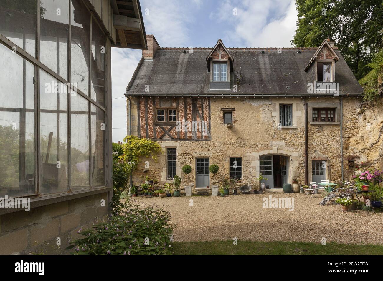Francia, Indre et Loire, Valle della Loira Patrimonio Mondiale dell'UNESCO, Saché, la Chevrière, François 1er casa, studio di Calder e la casa in cui l'artista ha vissuto dal 1955 al 1970 Foto Stock